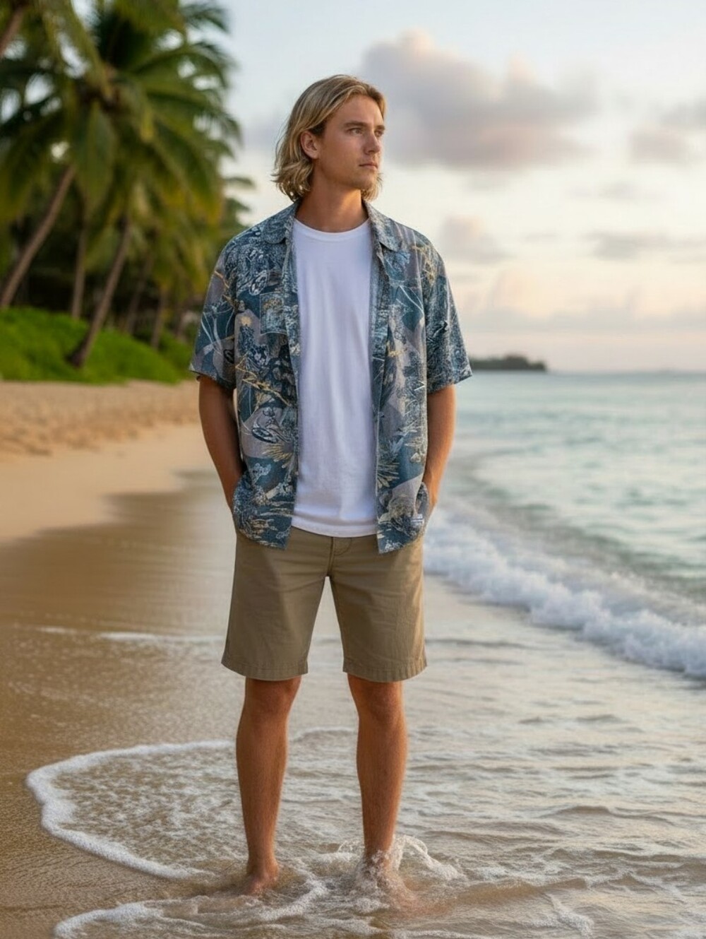 Reyn Spooner Marvel Avengers Men's Hawaiian Shirt - Blue, Gray, and Yellow